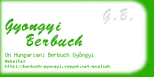 gyongyi berbuch business card